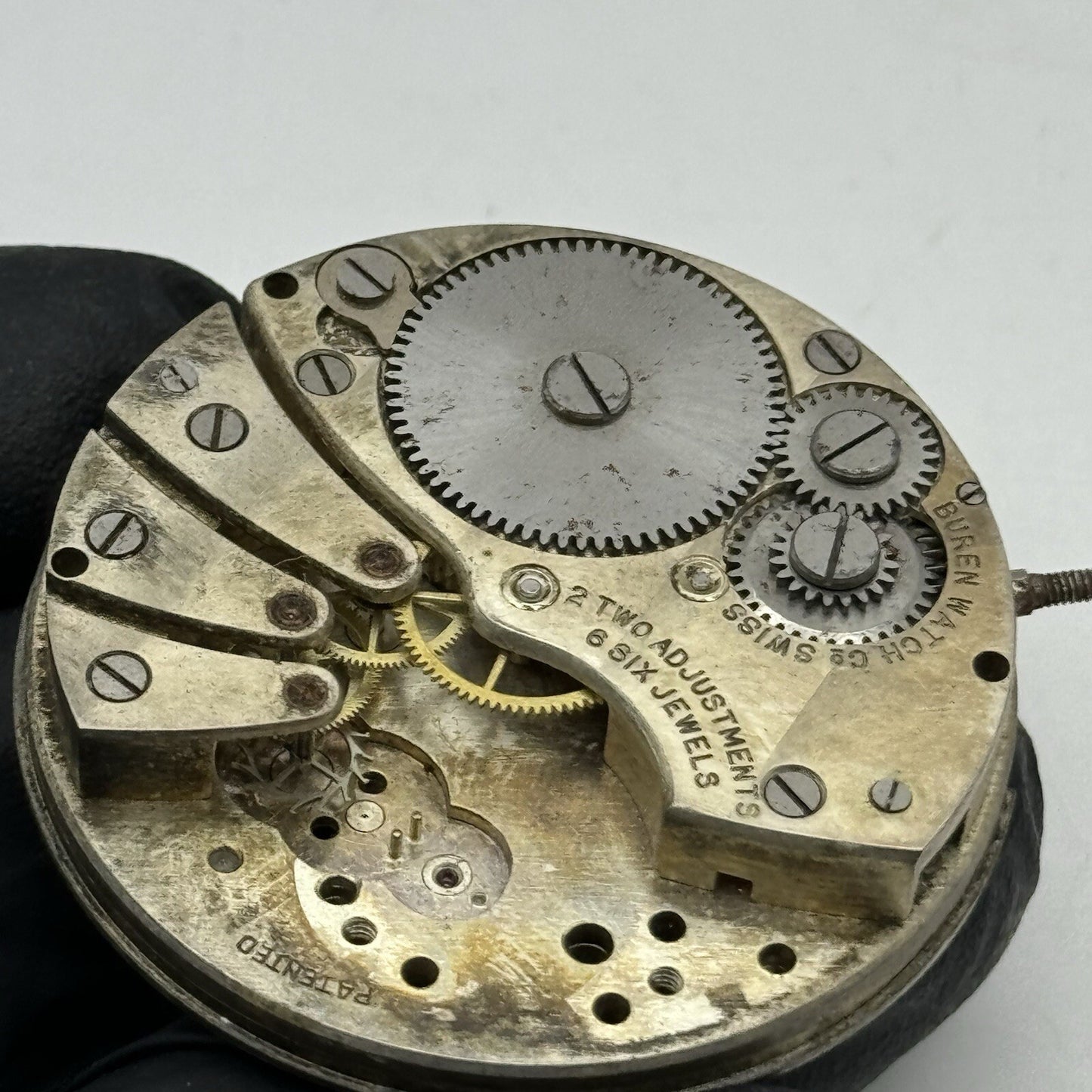 42.7mm Manual Wind Buren Watch Co Higher Grade Pocket Watch Movement FOR PARTS
