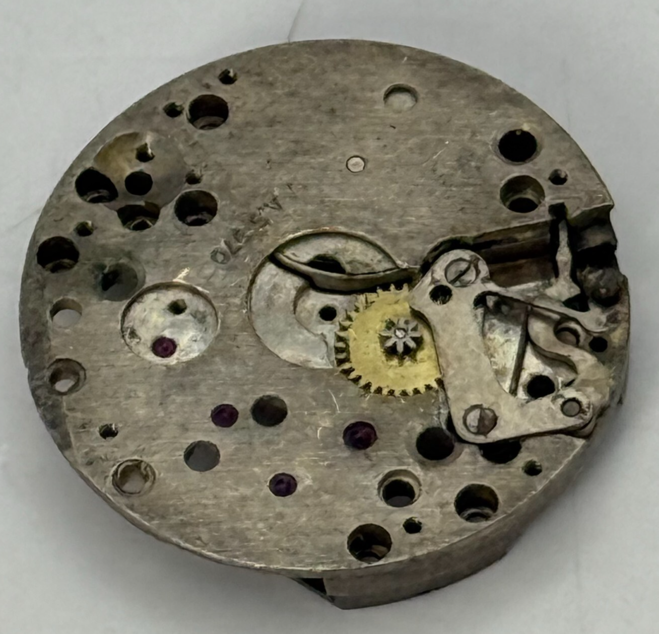 19.7mm Vintage AS 970 A Schild Partial Manual Wind Watch Movement PARTS REPAIR