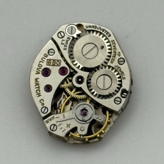 15.3mm Vintage Ladies Bulova 6BO Manual Wind Swiss Watch Movement PARTS REPAIR