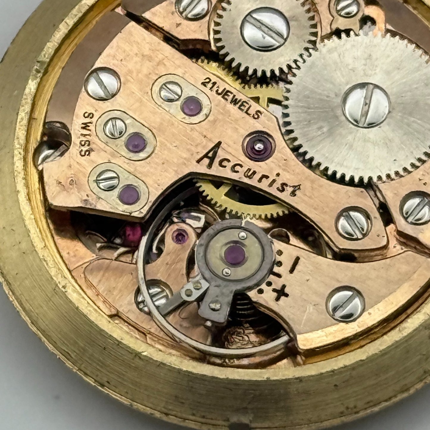 AS 1691/93 Watch Movement Accurist Manual Wind Vintage Swiss Parts Repair 30.3mm