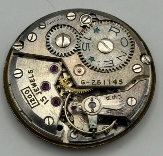 Rone Fifteen 1200 Watch Movement Manual Wind Vintage Swiss Parts Repair 26.4mm