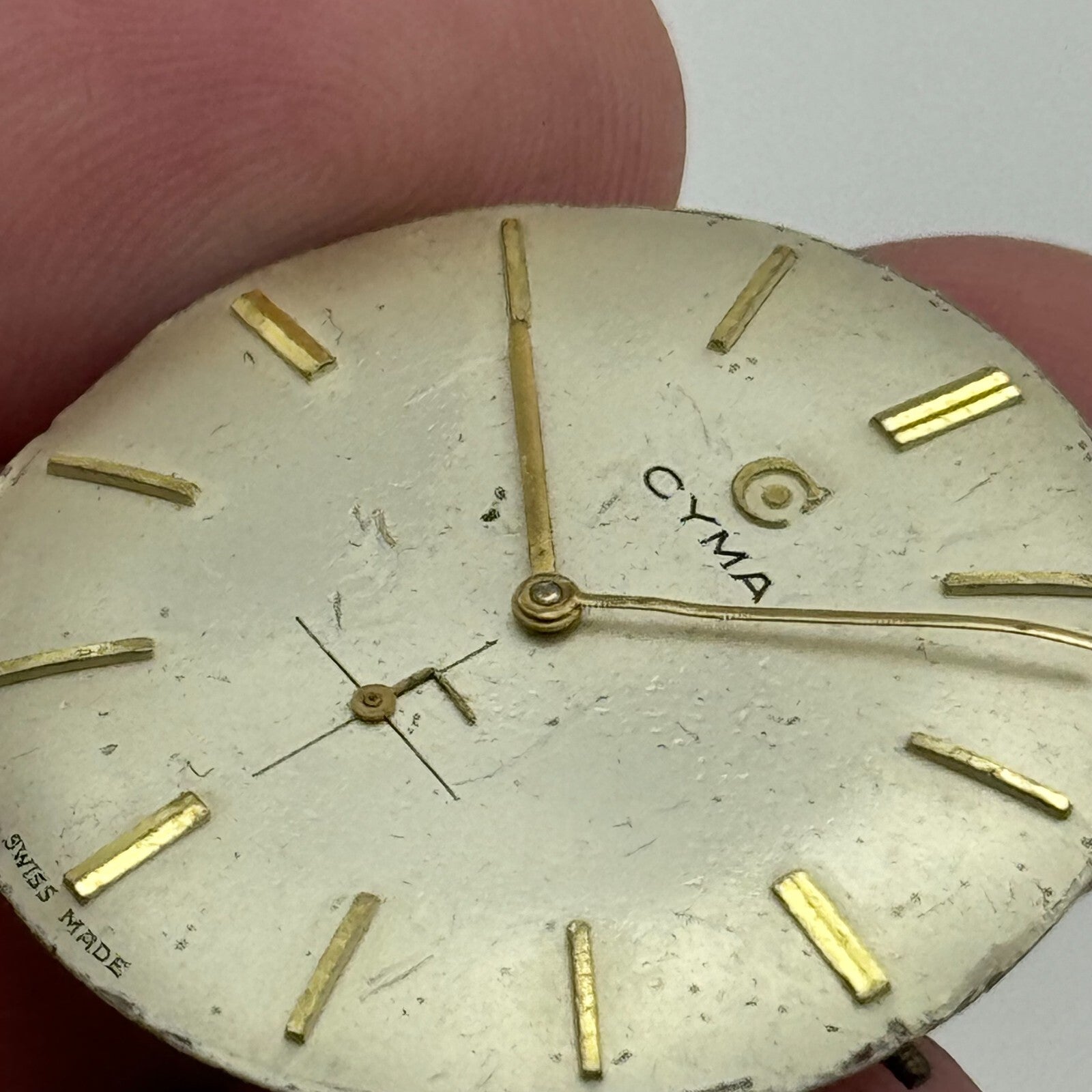 29.4mm Tavannes Cyma R474.2 Manual Wind Watch Movement Vintage Swiss PARTS SPARE