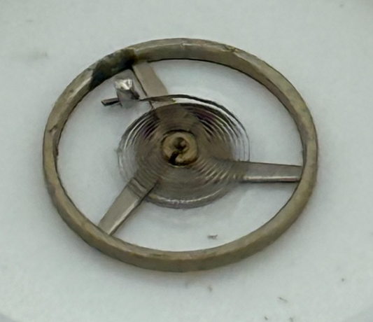 ETA 2412 Balance Wheel Complete And Spring 6¾’’’ 1257 M Watch Movement Parts NOS