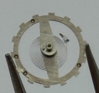 Brac 2051 Balance Wheel Complete And Spring 5¼’’’ 975 M Watch Movement Parts NOS