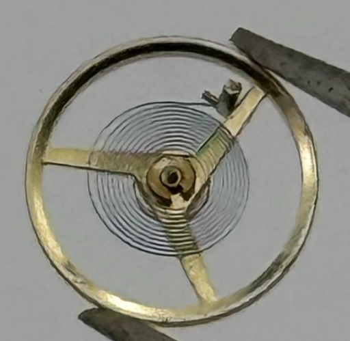 FHF 59-21 Balance Wheel Complete And Spring  1353 Watch Movement Parts NOS