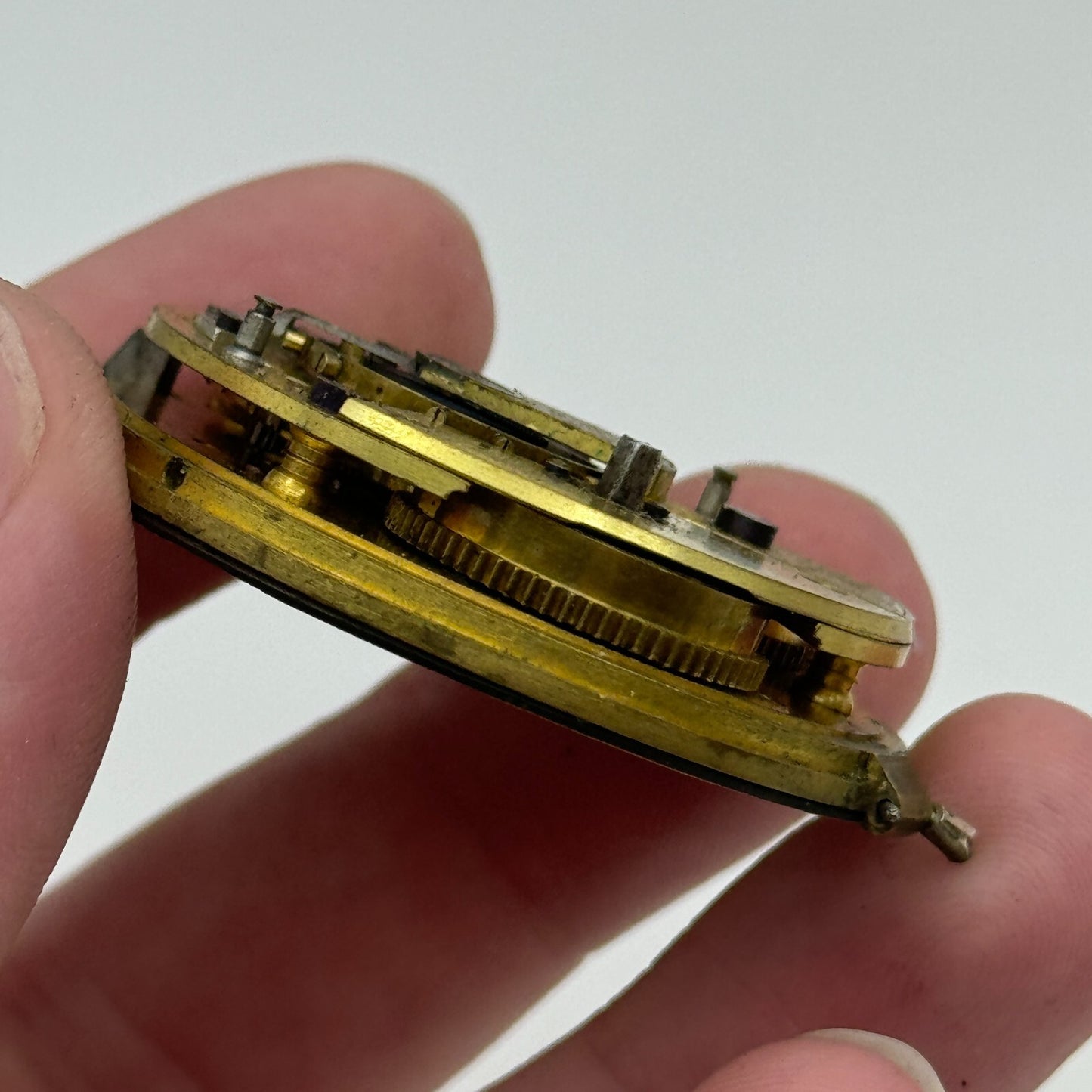 42.9mm Antique Reversing Pinion English Pocket Watch Movement PARTS SPARES