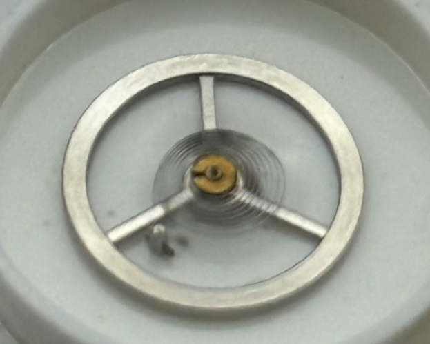 EB 8021 Balance Wheel Complete And Spring 10 1/2''' 1253 Watch Movement Parts 