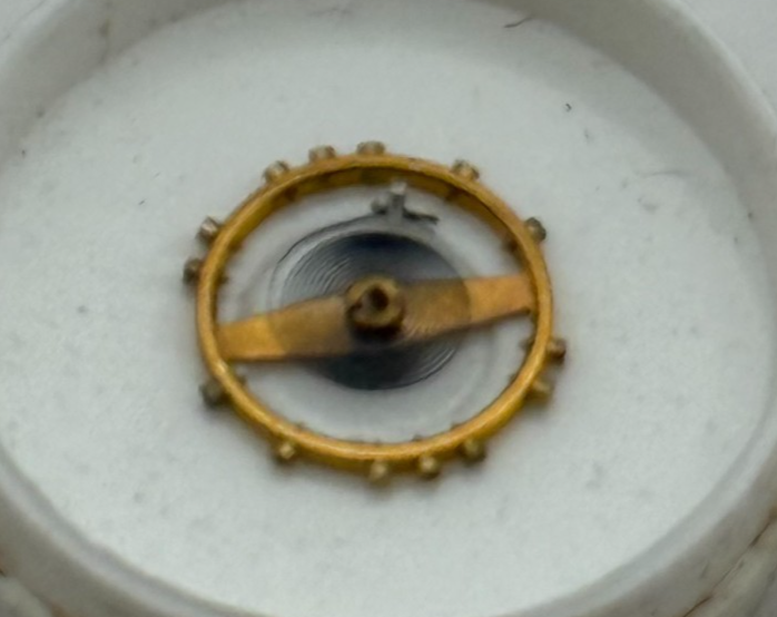 AS 1051 Balance Wheel Complete And Spring 5¼’’’ 34 Watch Movement Parts NOS