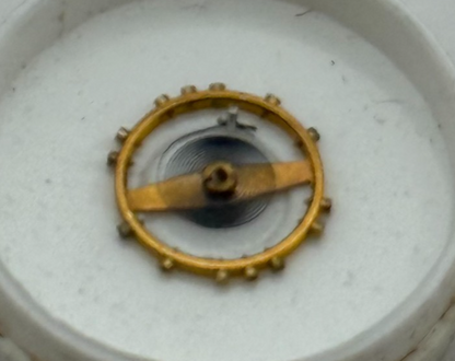 AS 1051 Balance Wheel Complete And Spring 5¼’’’ 34 Watch Movement Parts NOS