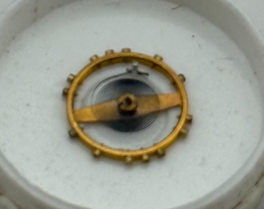 AS 1051 Balance Wheel Complete And Spring 5¼’’’ 34 Watch Movement Parts NOS