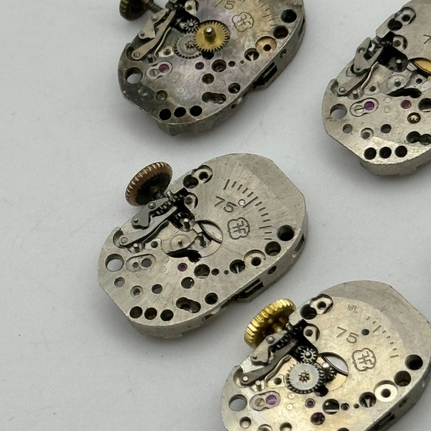12.8mm 5 x FHF 75 Ladies Manual Wind Watch Movement Swiss Vintage PARTS SPARES