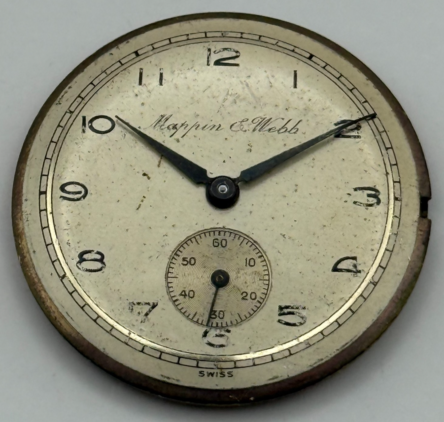 Mappin & Webb Precision Watch Movement Manual Wind Vintage Parts Repair 29.6mm