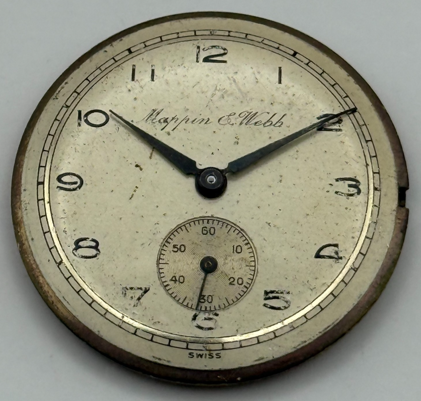 Mappin & Webb Precision Watch Movement Manual Wind Vintage Parts Repair 29.6mm