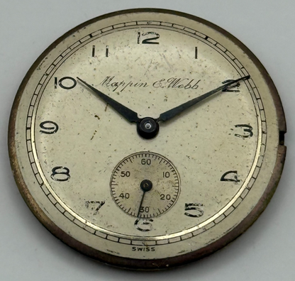 Mappin & Webb Precision Watch Movement Manual Wind Vintage Parts Repair 29.6mm
