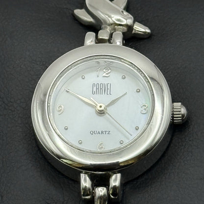 22mm Working Ladies Carvel Dolphin Stainless Steel Quartz Watch 5.75 Inches