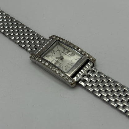 20mm Working Ladies M&S Silver Tone Jewelled Quartz Watch Broken Strap