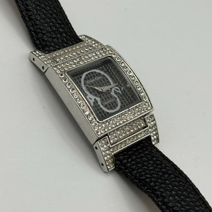 Ralph Klein CNL Ladies Quartz Watch Black Dial Crystal Bezel Working 29mm