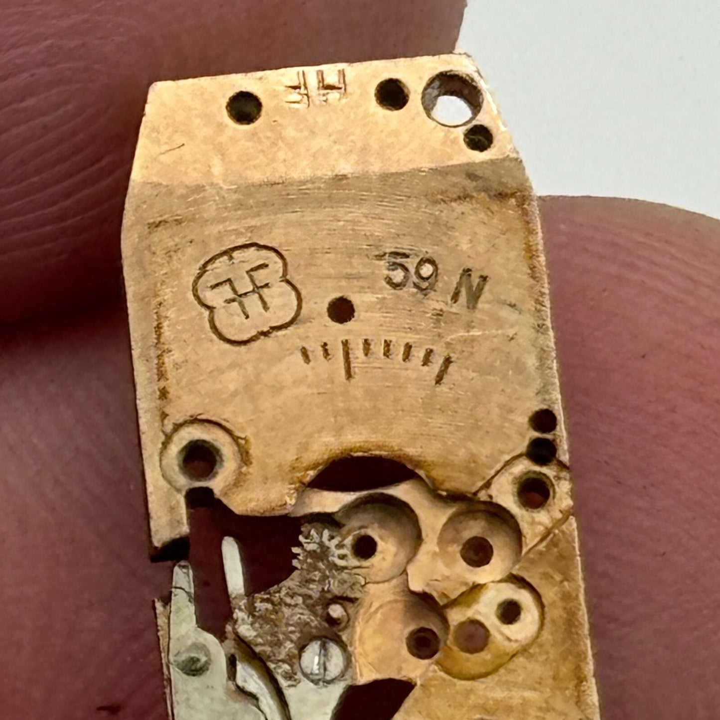 9mm Ladies Helvetia FHF 59N Balance Ok Manual Wind Partial Watch Movement PARTS