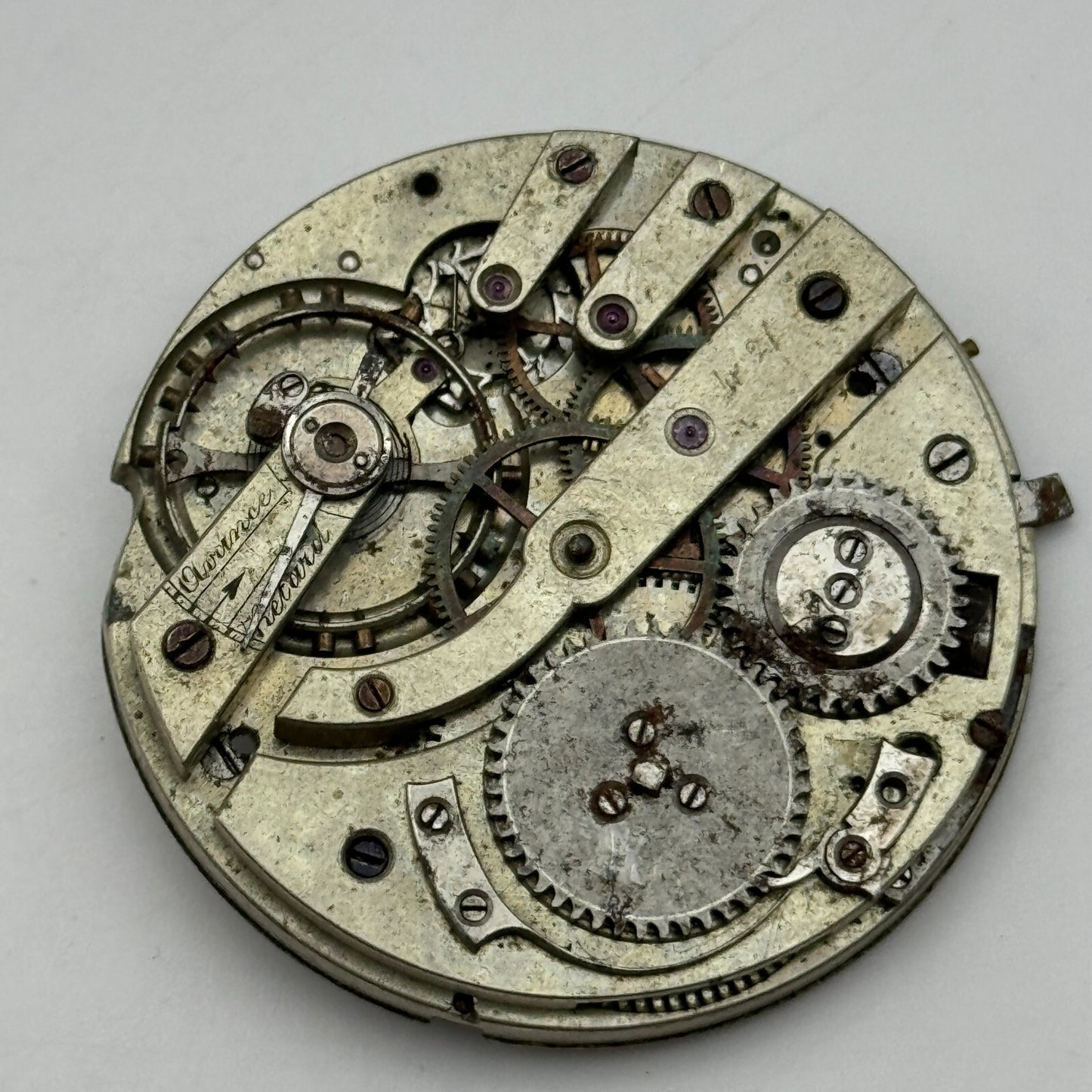 40mm Unidentified Antique Pocket Watch Movement PARTS REPAIR SPARES