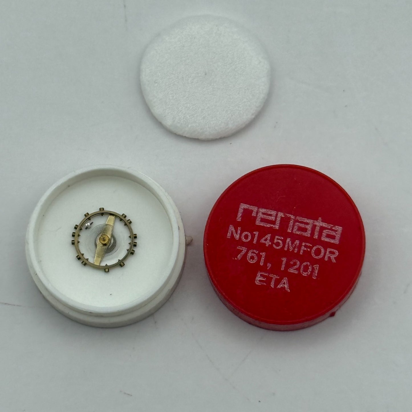 ETA 761 1201 Balance Wheel Complete And Spring  145 M Watch Movement Parts NOS