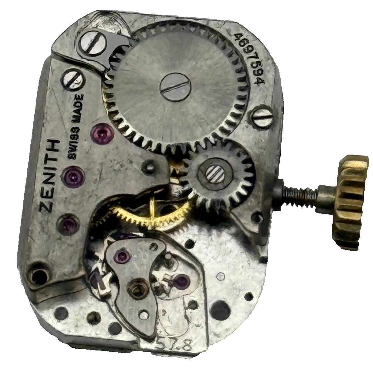 Zenith 57.8 Ladies Incomplete Watch Movement Vintage Swiss Parts Repair 11.7mm