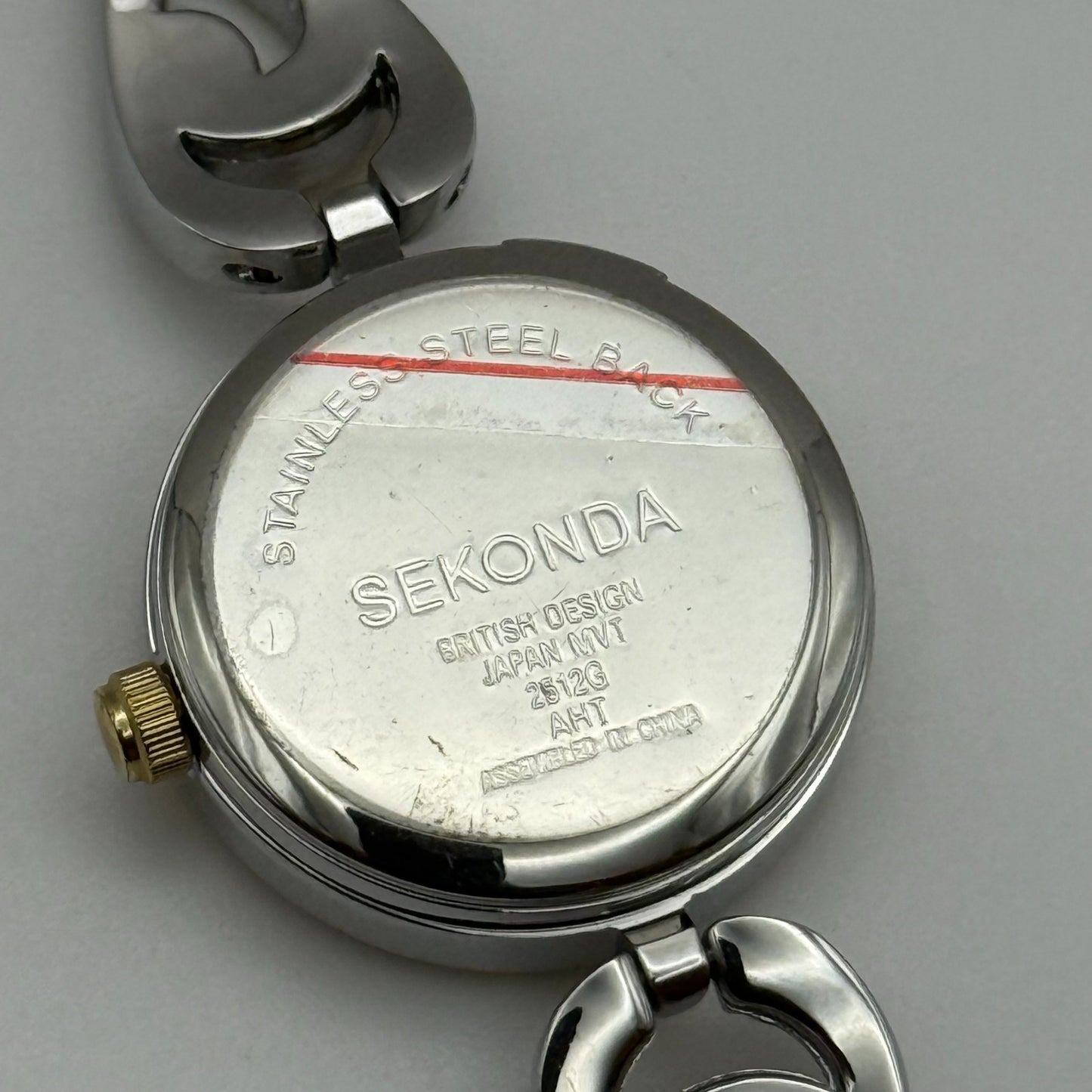 22mm Working Ladies Sekonda Two Tone Jewelled Quartz Japan Watch 6.75 Inches