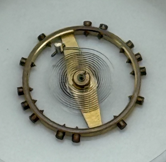 Derby 40 Balance Wheel Complete And Spring  8¾’’’ 102 M Watch Movement Parts NOS