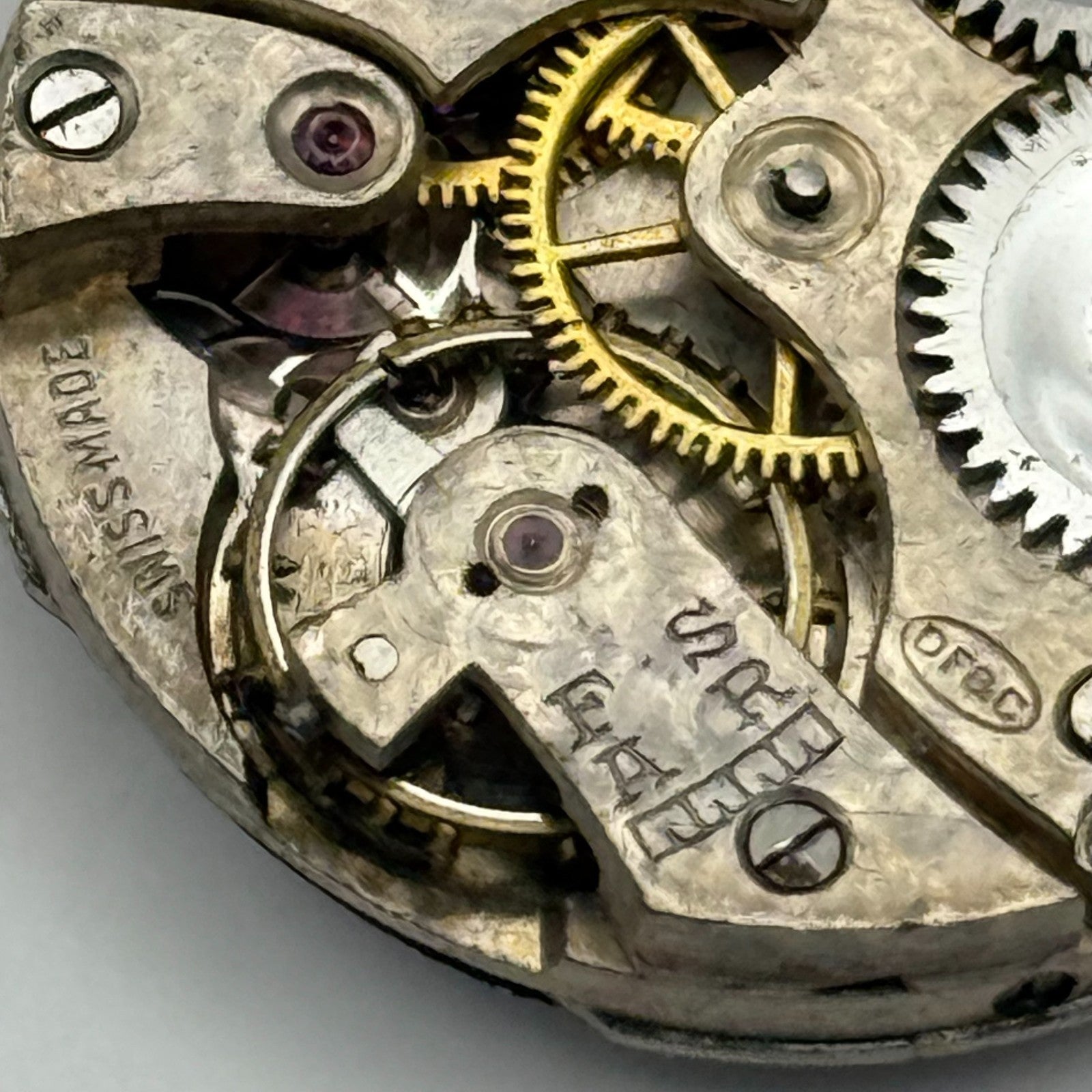 DF&C Dimier Freres & Cie Watch Movement Manual Wind Vintage Parts Repair 23.5mm