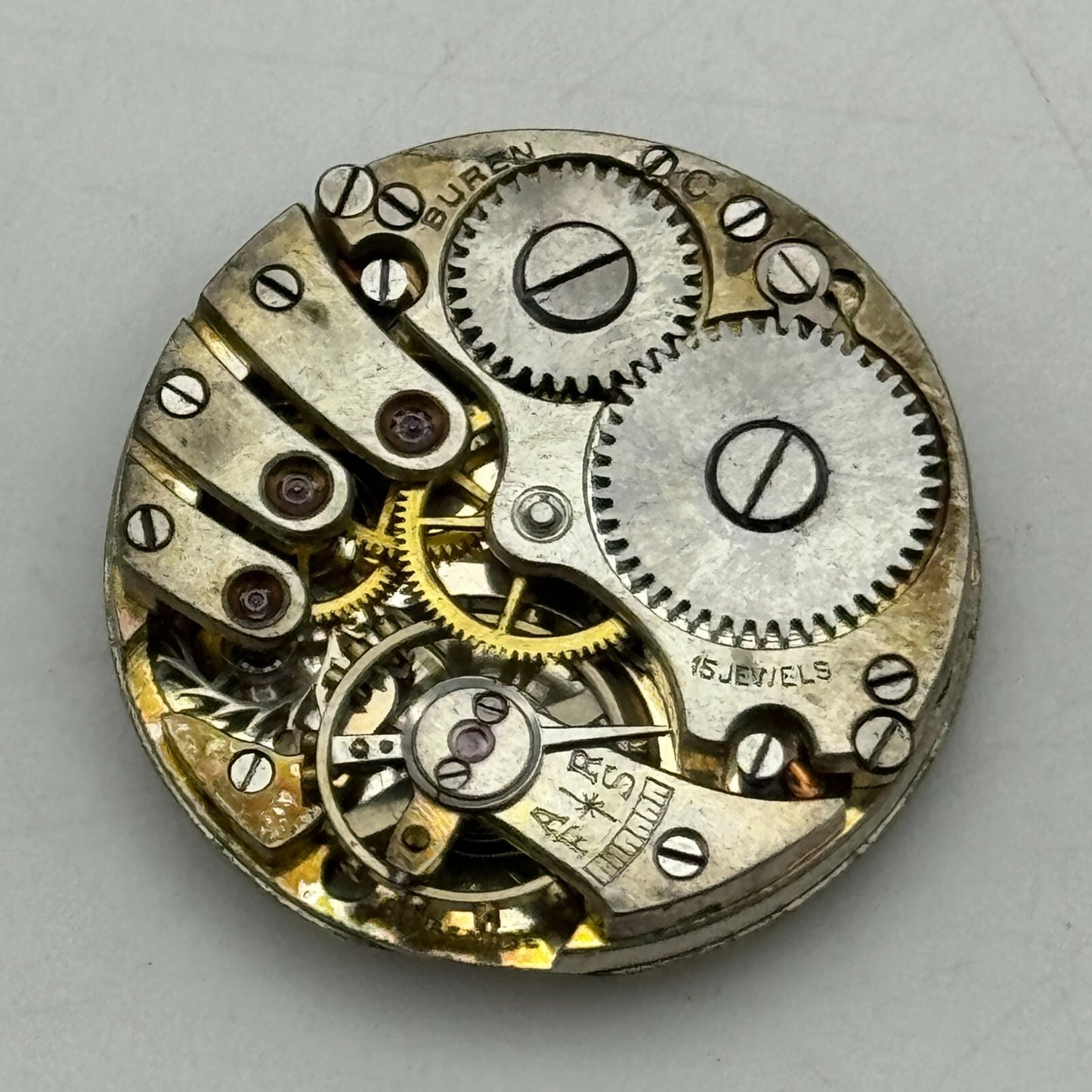 23.6mm Buren C 15 Jewels Balance Intact Manual Wind Swiss Watch Movement PARTS