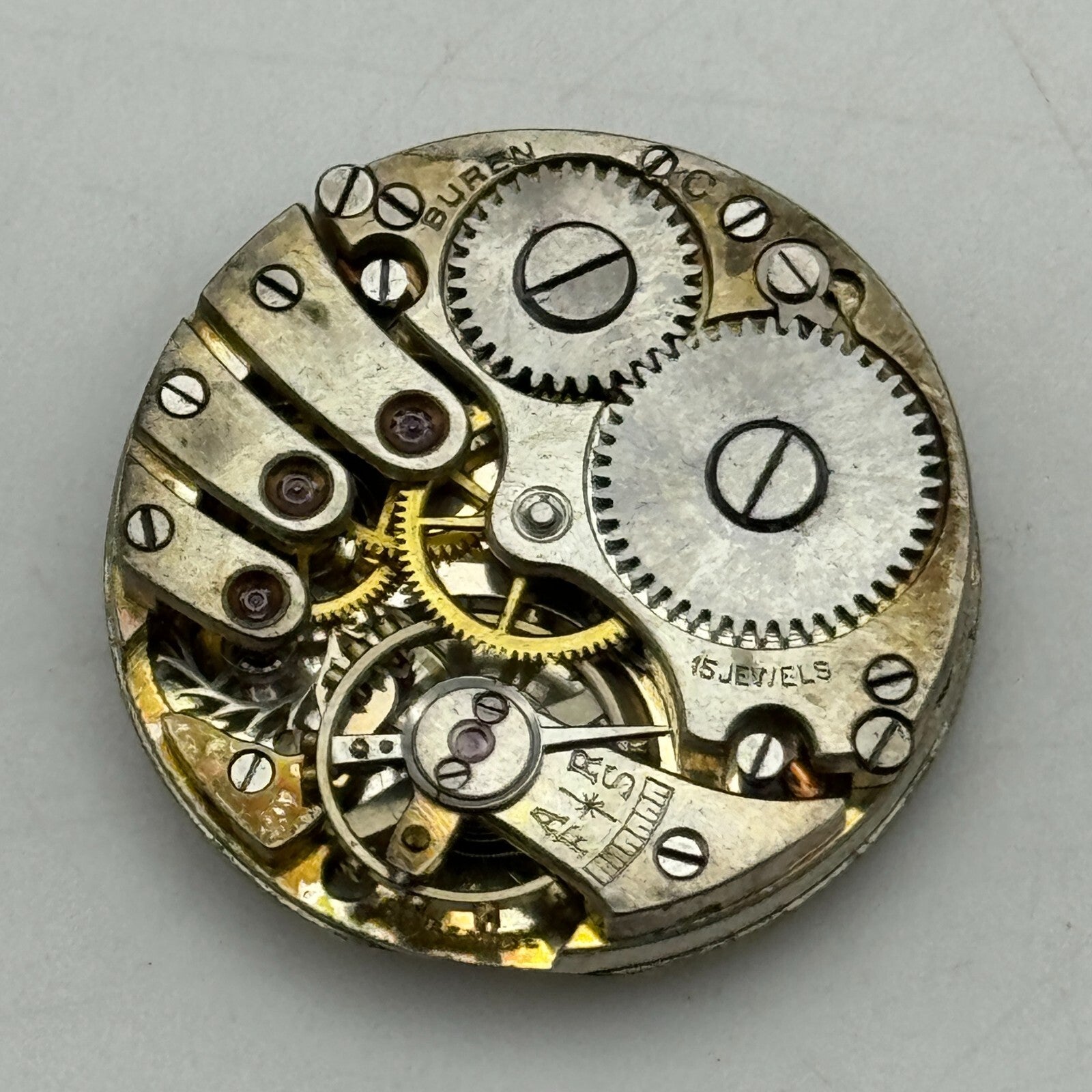 23.6mm Buren C 15 Jewels Balance Intact Manual Wind Swiss Watch Movement PARTS
