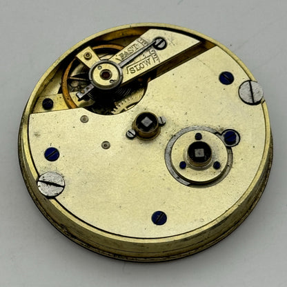 43mm Antique Kendal & Dent London Key Wound Balance Ok Pocket Watch Movement