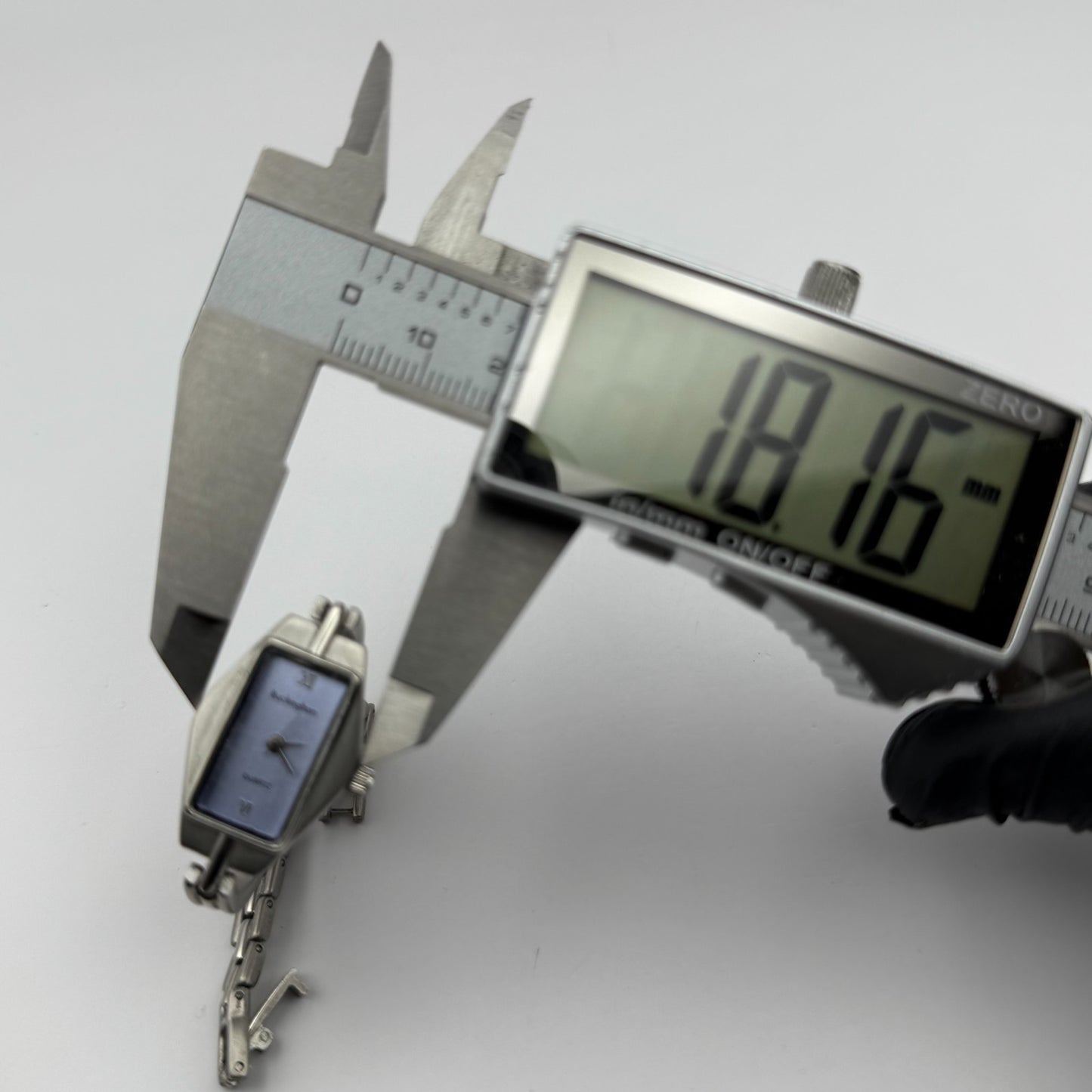 Buckingham Ladies Quartz Watch Purple Dial Silver Tone Bracelet Working 18mm