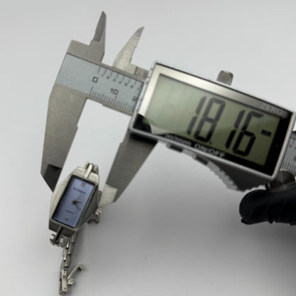 Buckingham Ladies Quartz Watch Purple Dial Silver Tone Bracelet Working 18mm