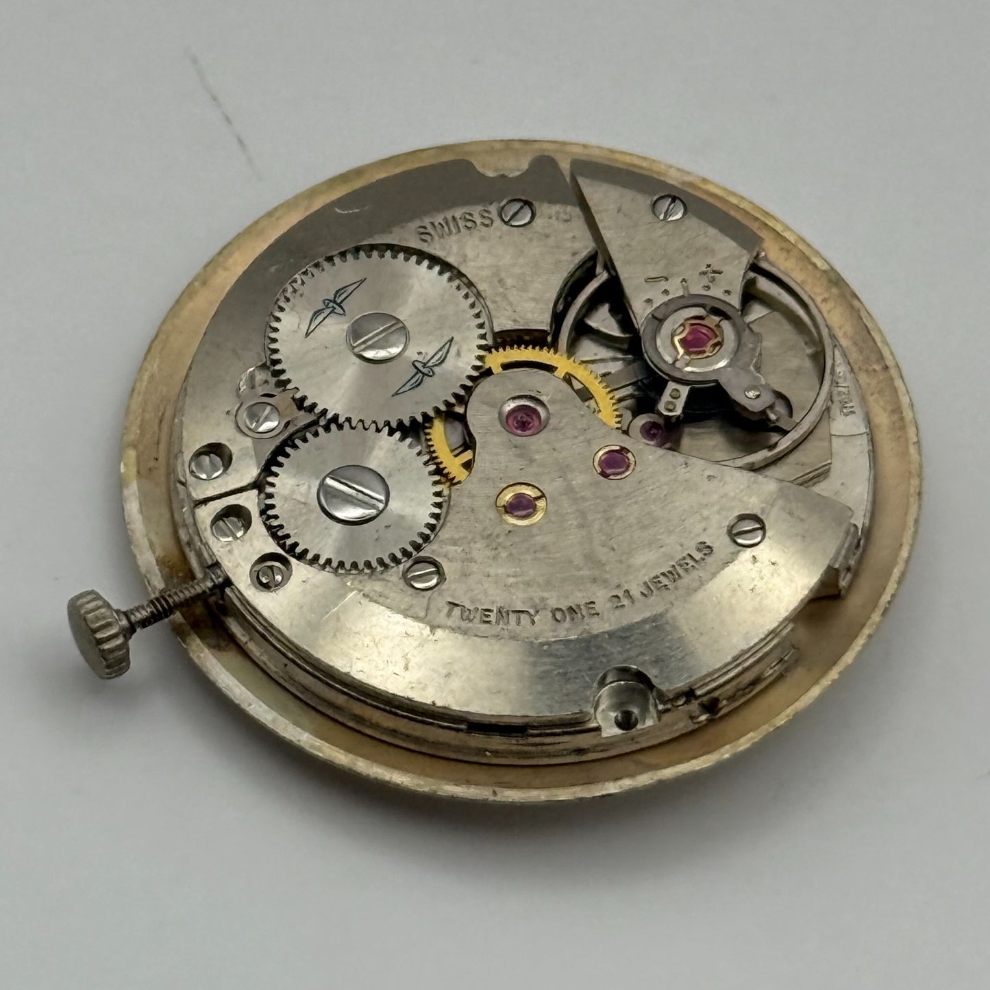 AS 1702/03 Rotary Date Watch Movement Manual Wind Vintage Parts Repair 25.8mm