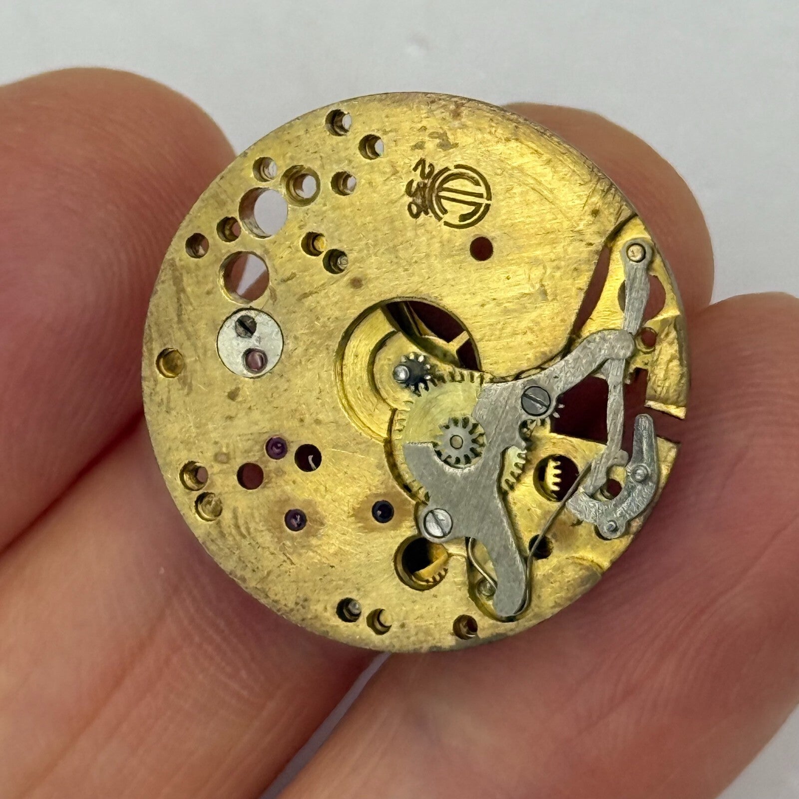 23.6mm Vintage Cupillard Cal 233 Manual Wind Partial Watch Movement PARTS REPAIR