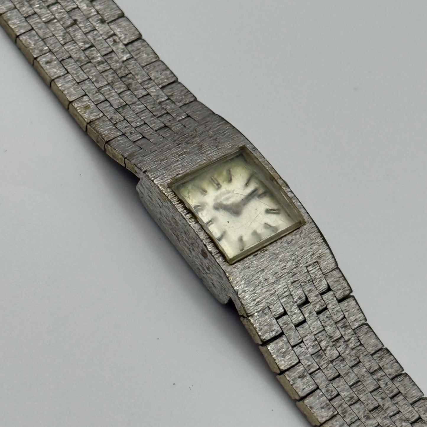 15mm Vintage Rotary Swiss Bark Affect Stainless Manual Wind Watch PARTS / REPAIR