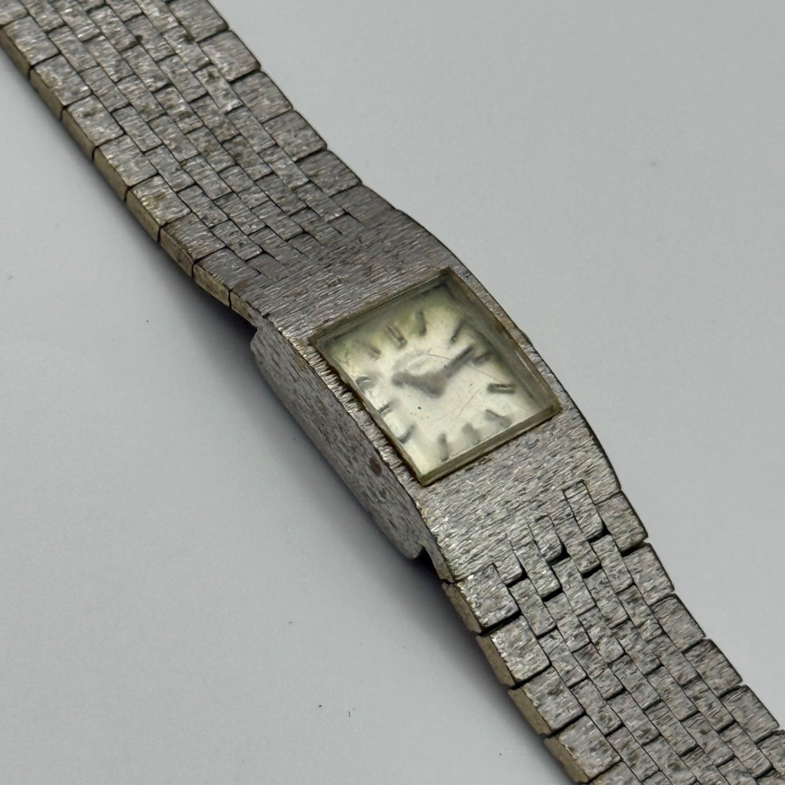 15mm Vintage Rotary Swiss Bark Affect Stainless Manual Wind Watch PARTS / REPAIR