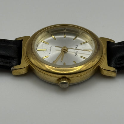 Working Ladies Pierre Nicol Gold Plated 24mm Quartz Watch New Battery Adjustable