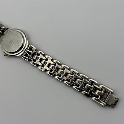 Pulsar Ladies Quartz Watch White Dial Two Tone Bracelet Japan Working 26mm