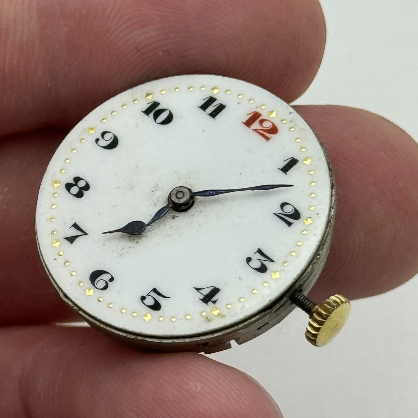 25.3mm Men's Syren Quality Trench Watch Movement Swiss Vintage 15 Jewels PARTS