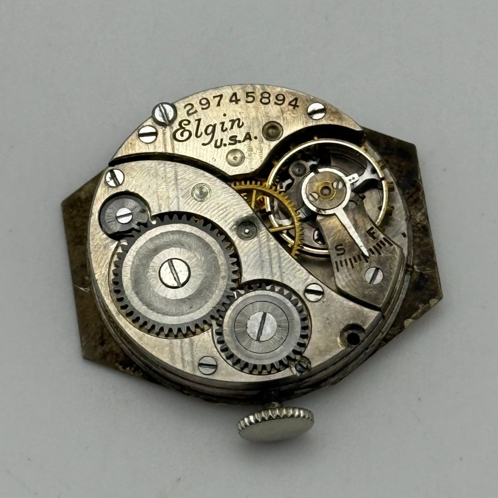 1927 Vintage 10/0s Elgin 447 Model 4 American Watch Movement PARTS REPAIR SPARES