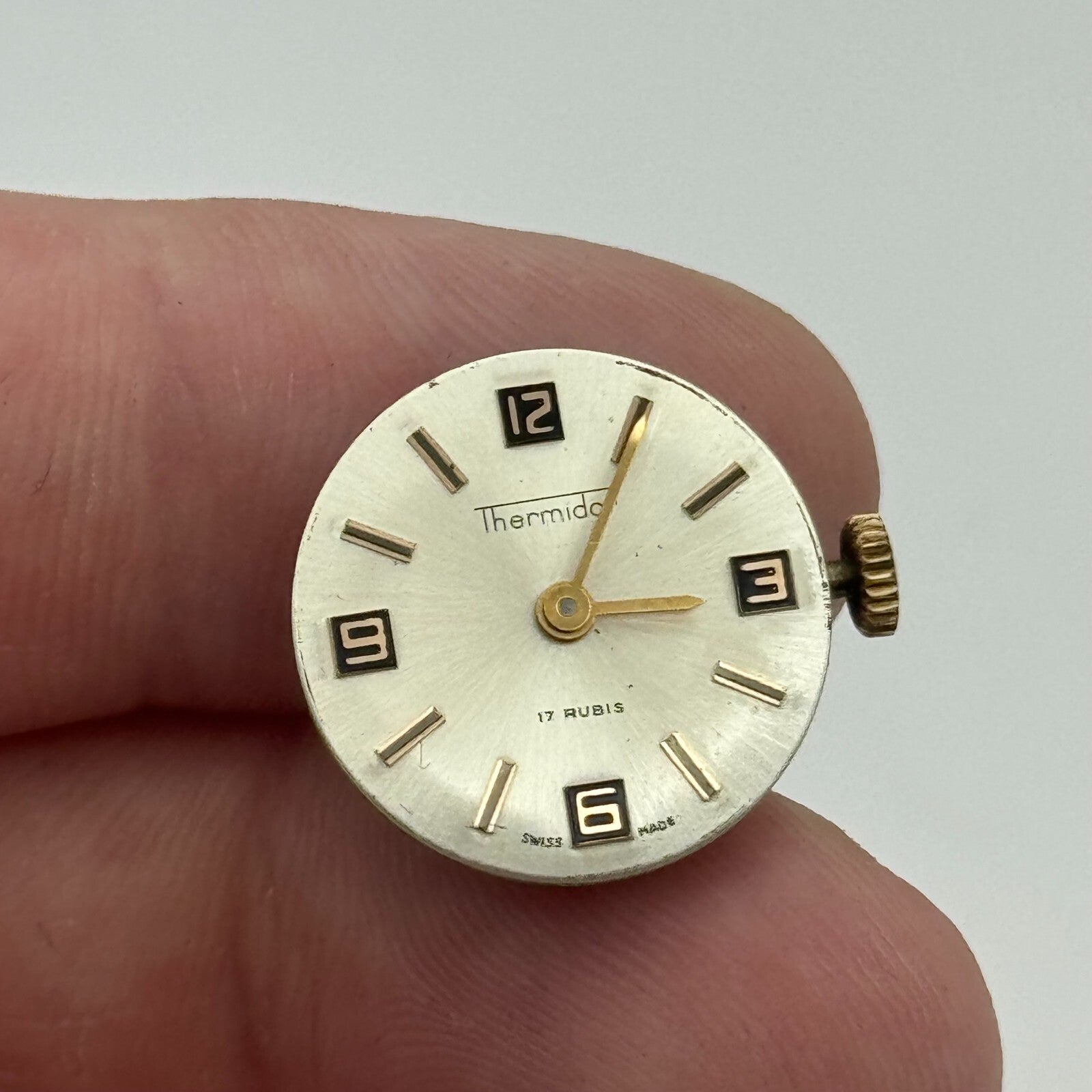 17.4mm Running FHF 351 Thermidor Manual Wind Swiss Watch Movement Vintage PARTS