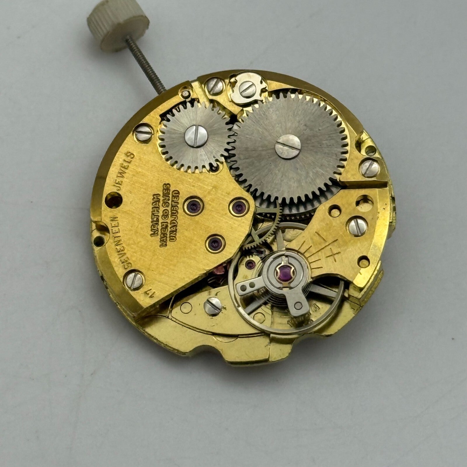 25.9mm Vintage Waltham SGT 140-1A E4 Manual Wind Watch Movement PARTS REPAIR