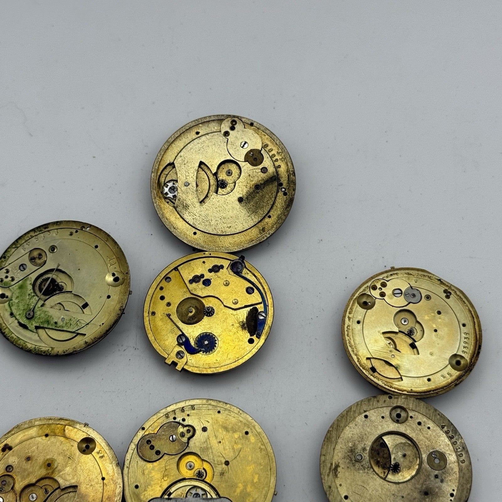 Bundle Mixed Antique / Vintage Pocket Watch Movements Joblot PARTS REPAIR SPARES