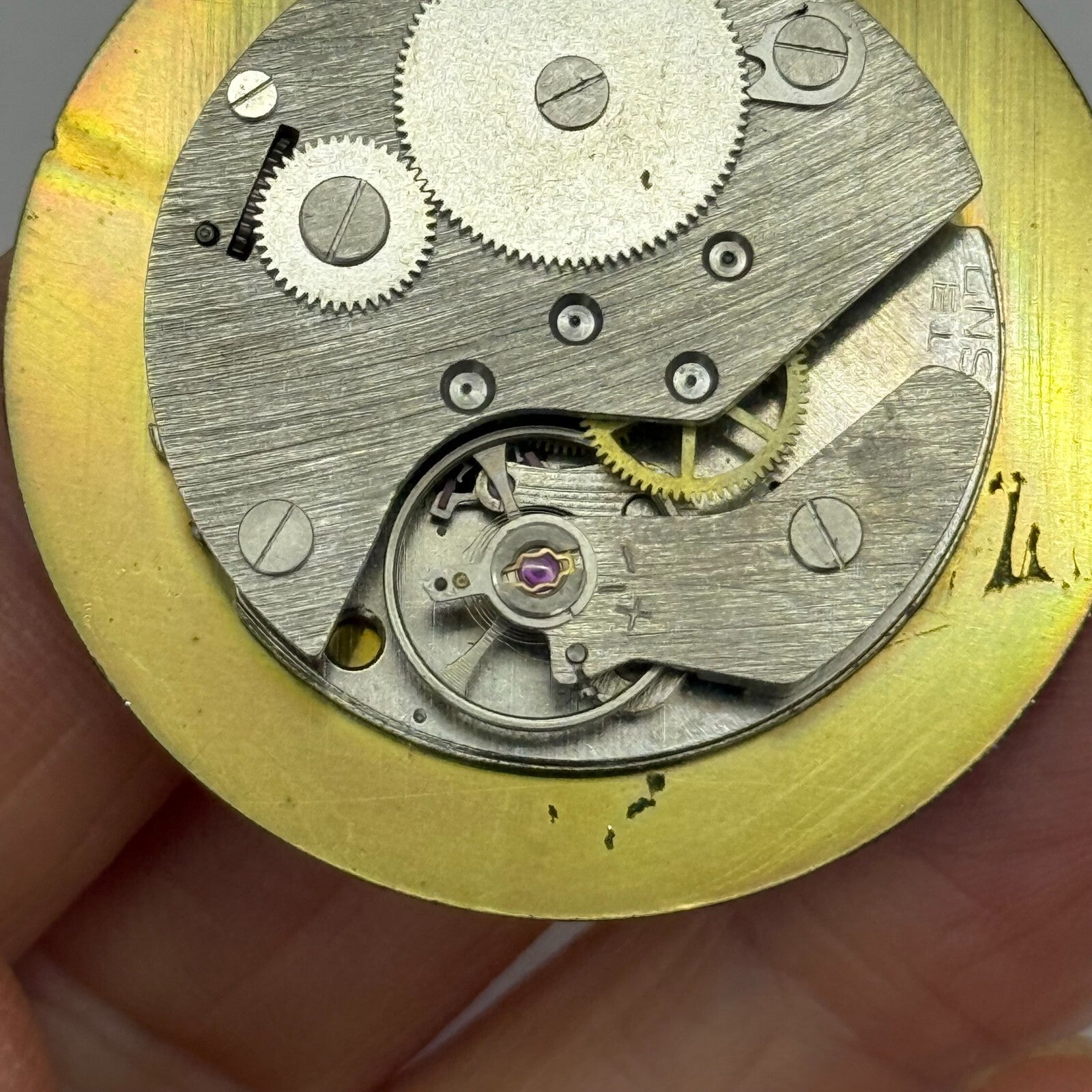 28.9mm Vintage Lazer Nanjing SN2 Manual Wind Watch Movement PARTS REPAIR