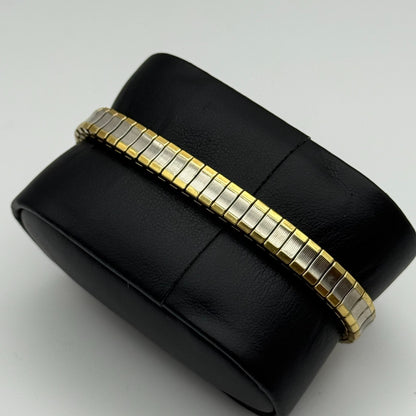 21mm Working Ladies Two Tone Philip Mercier S565S Quartz Watch Expandable Strap