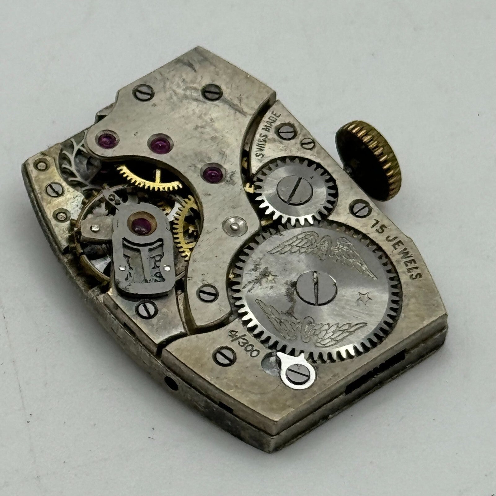 18.9mm Men's Running Rotary 4/300 Tank Watch Movement Manual Wind PARTS SPARES