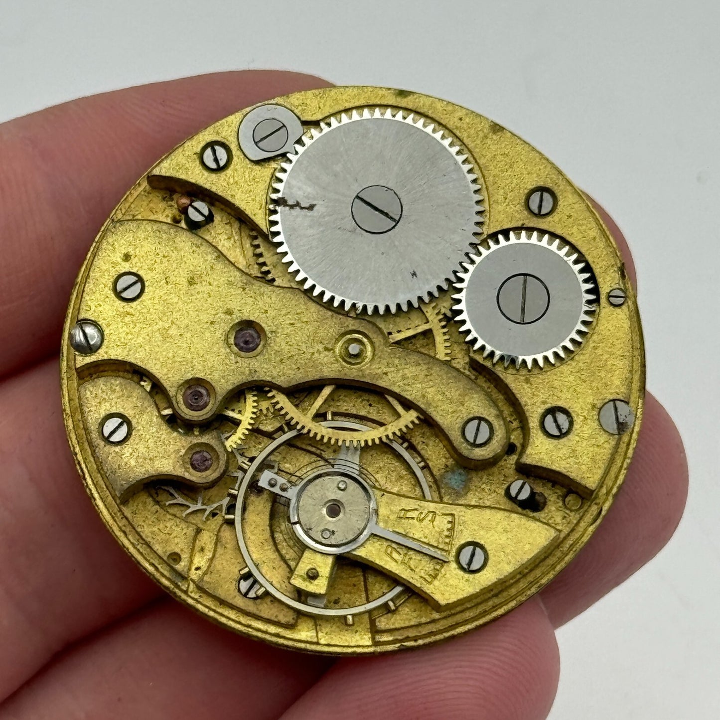 40.7mm Swiss 24 Hour Dial Sub Seconds Pocket Watch Movement Hands PARTS SPARES