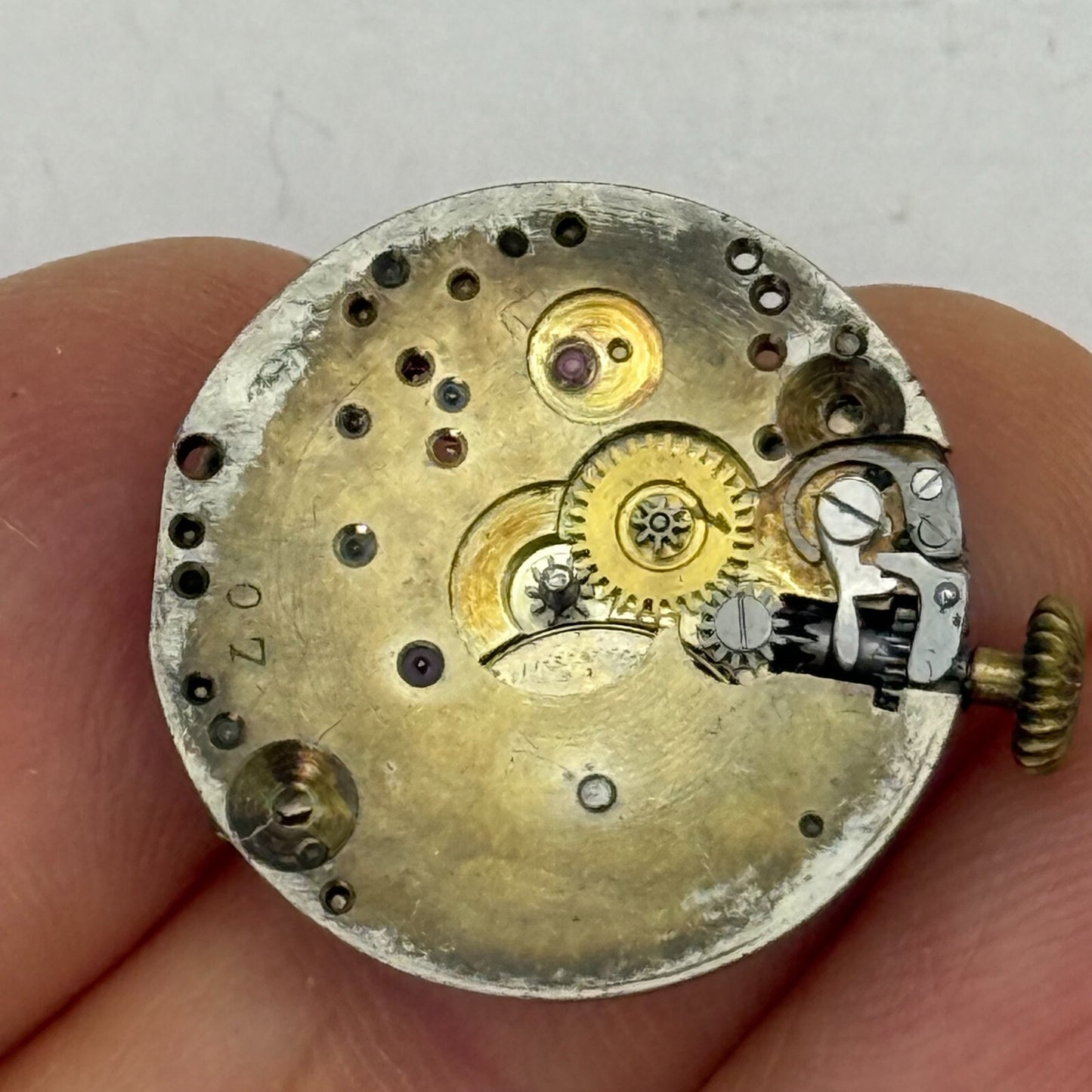 21.9mm Vintage Unidentified High Grade Trench Watch Movement Manual Wind PARTS