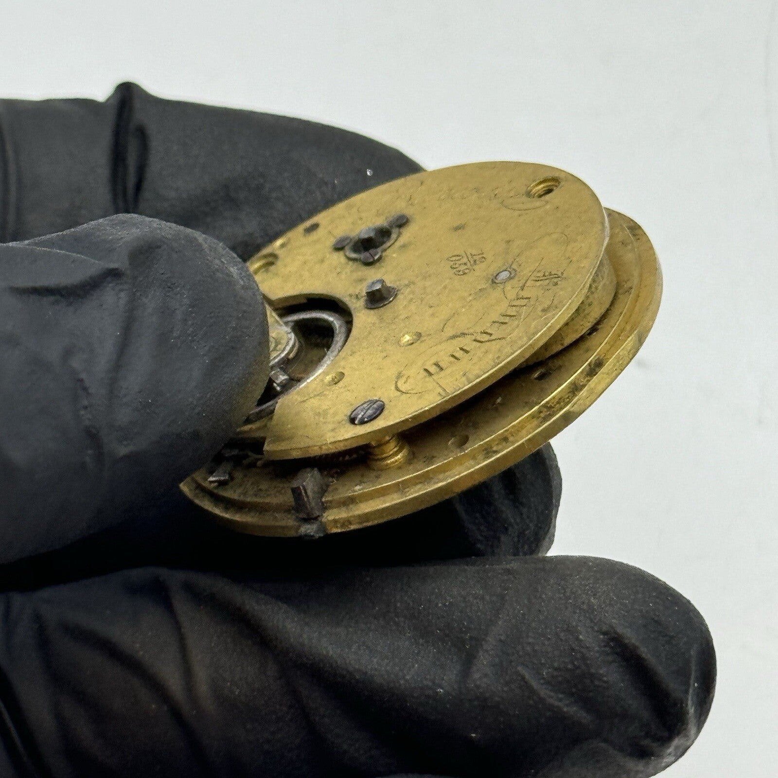 37.3mm Barwise London Antique Fusee Pocket Watch Movement FOR PARTS Repair